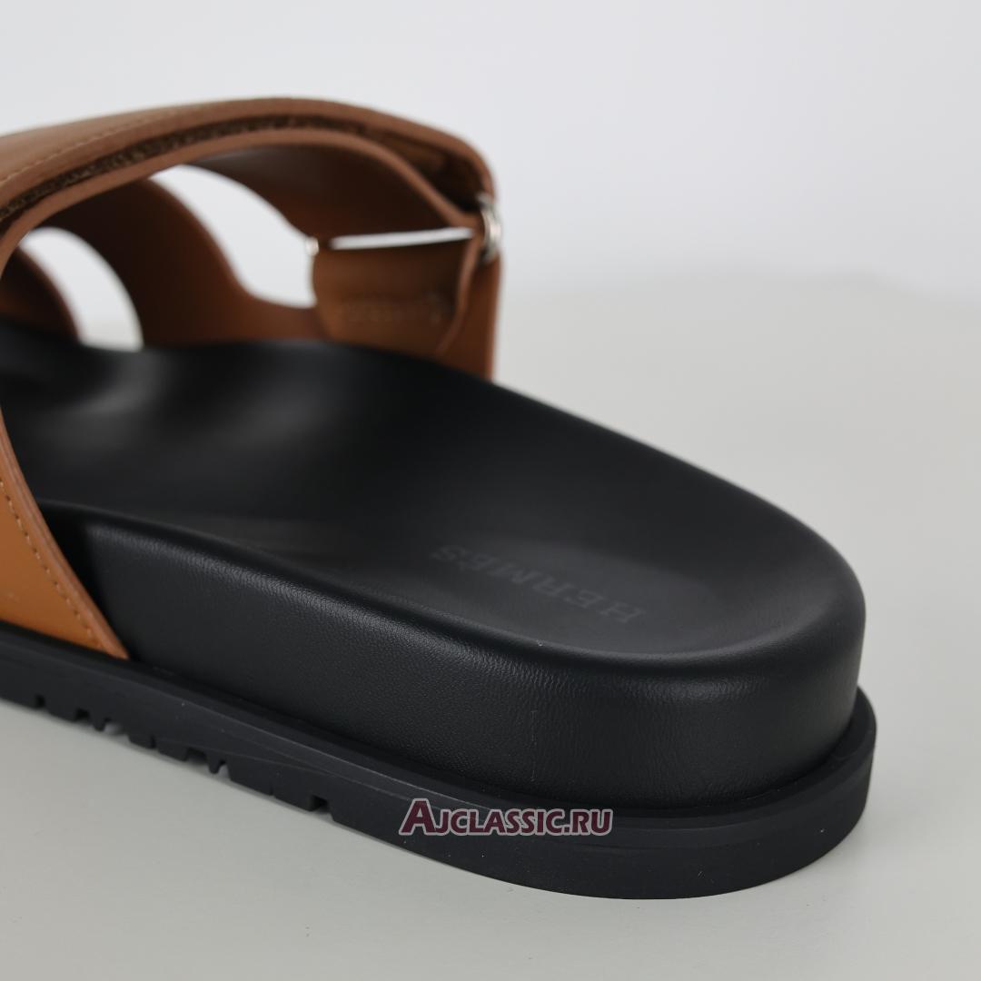 New Hermes Chypre Sandal Leather "Naturel" H222299ZA3340 Shoes