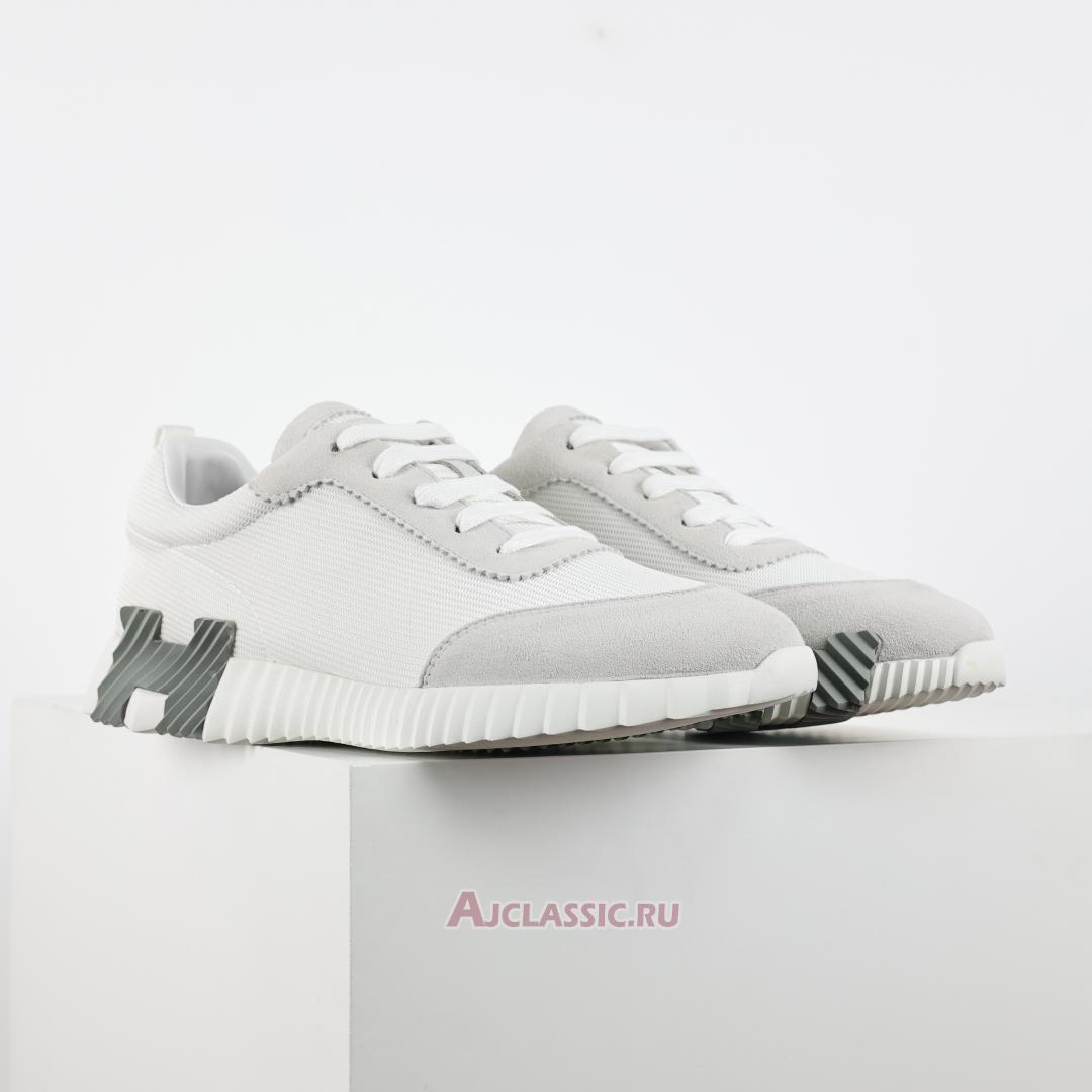 New Hermes Bouncing Sneaker "White Grey" H231764ZH90 Shoes