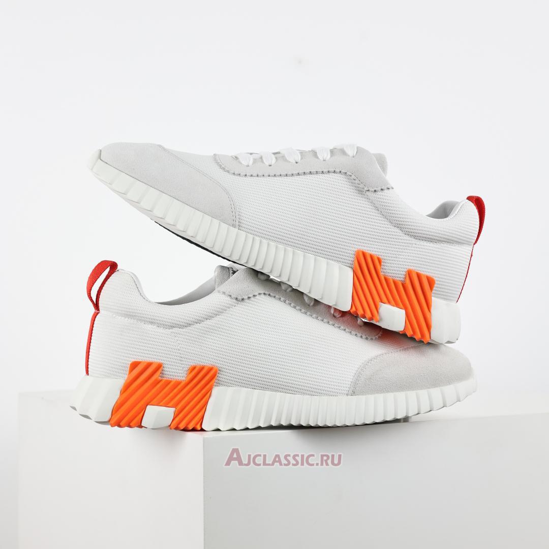 New Hermes Bouncing Sneaker "White Orange" H202934Z-H7 Shoes