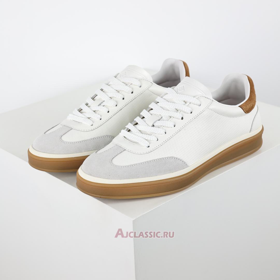 New Loro Piana Tennis Walk Sneaker "White Brown" FAN4066_1000-2 Shoes