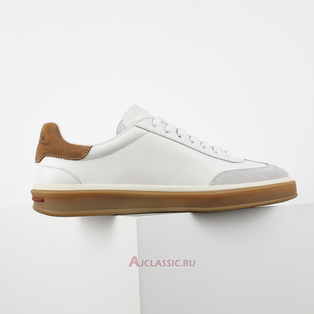 New Loro Piana Tennis Walk Sneaker Leather "White Brown" FAO9334-1000 Shoes