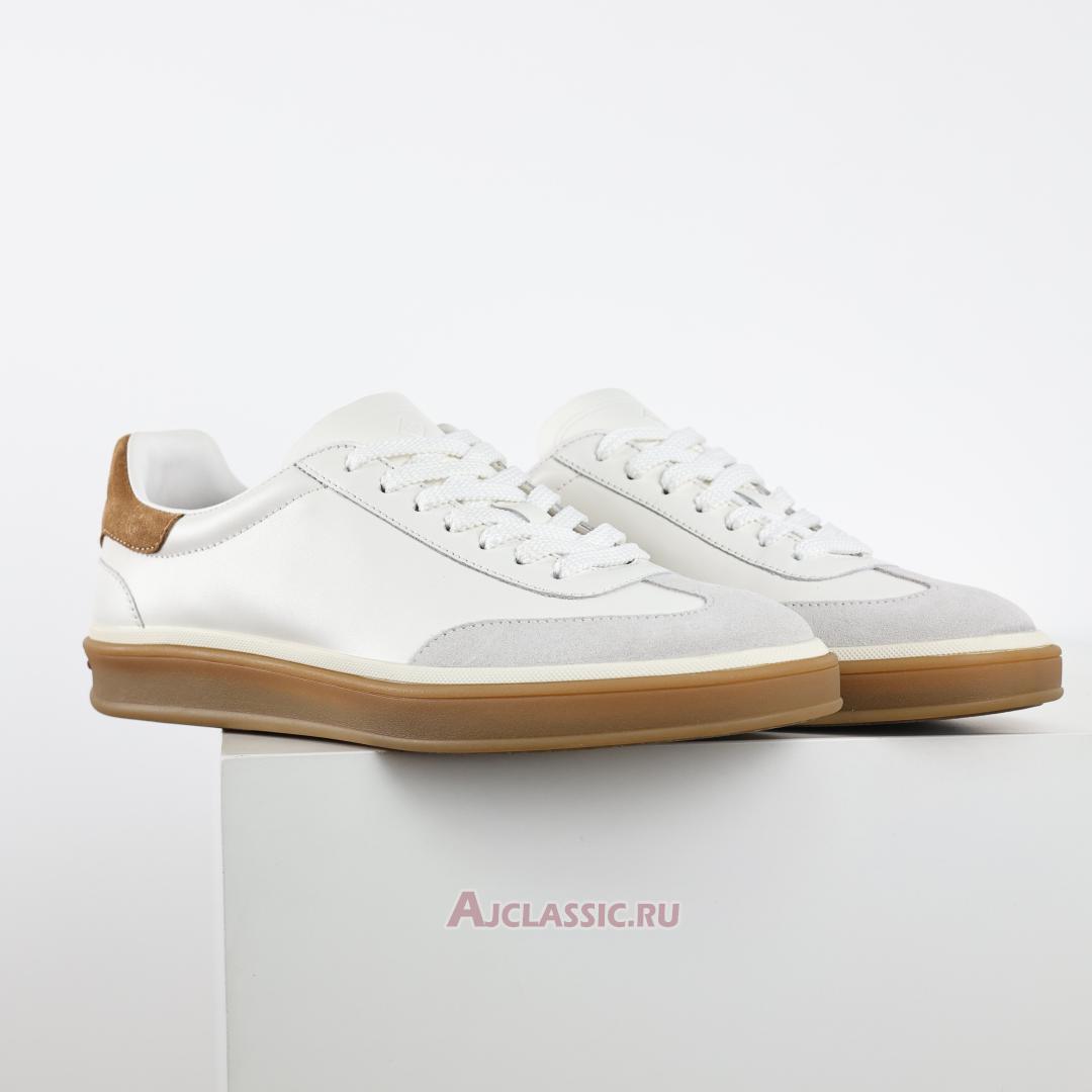 New Loro Piana Tennis Walk Sneaker Leather "White Brown" FAO9334-1000 Shoes