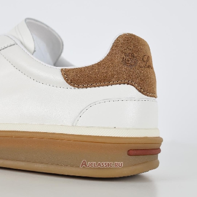 Buy Loro Piana Tennis Walk Sneaker Leather White Brown White FAO9334-1000 Quality Reps Replicas Shoes