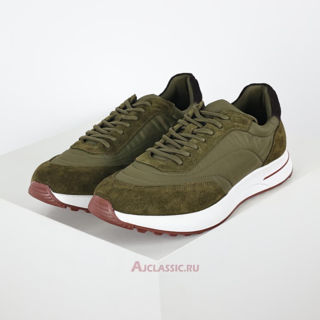 New Loro Piana Week End Walk Sneaker "Green" FAM1719-HD01-2 Shoes