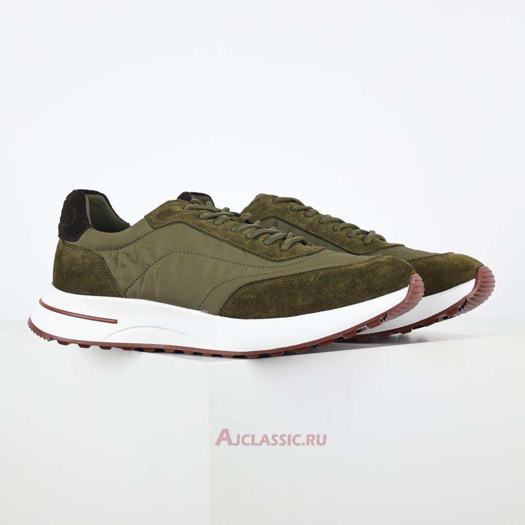 New Loro Piana Week End Walk Sneaker "Green" FAM1719-HD01-2 Shoes