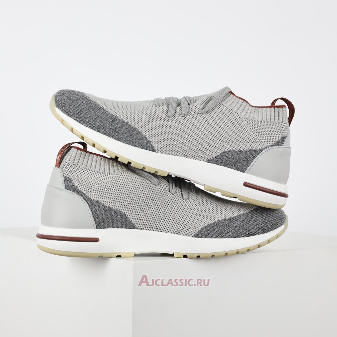 New Loro Piana 360 LP Flexy Walk Sneaker "Gray Mix" FAI1540-FG7F Shoes