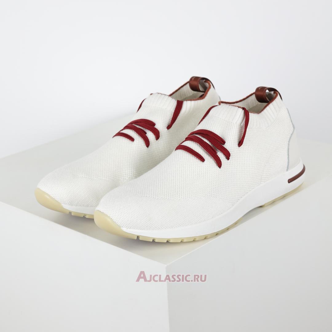 New Loro Piana 360 LP Flexy Walk Sneaker "White Red" FAI1540-1000 Shoes