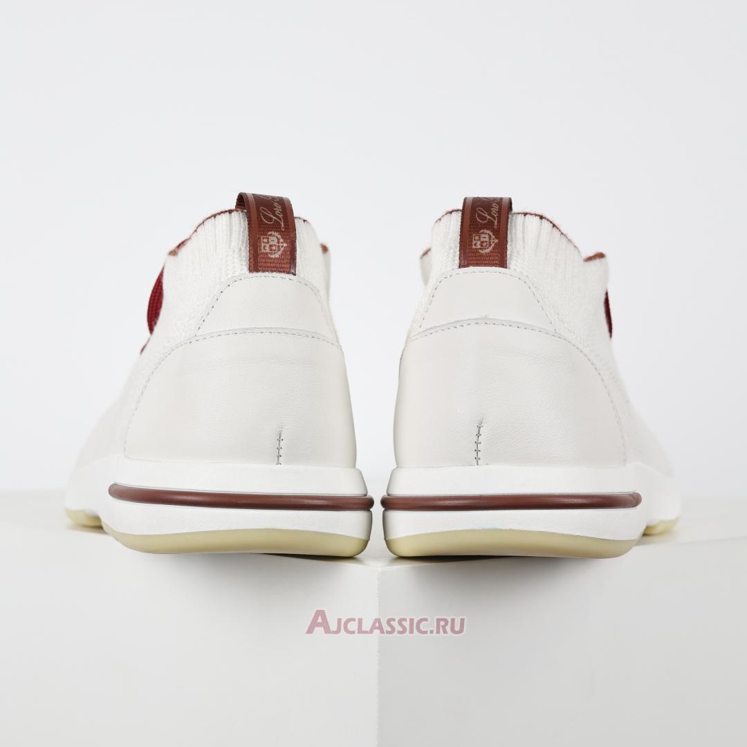 New Loro Piana 360 LP Flexy Walk Sneaker "White Red" FAI1540-1000 Shoes