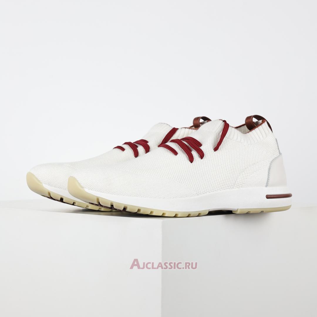 New Loro Piana 360 LP Flexy Walk Sneaker "White Red" FAI1540-1000 Shoes