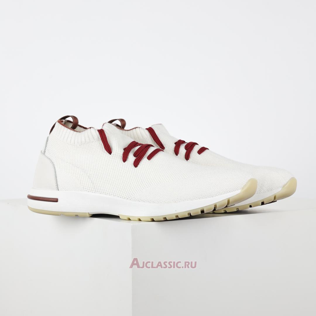 New Loro Piana 360 LP Flexy Walk Sneaker "White Red" FAI1540-1000 Shoes