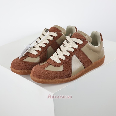 Buy Maison Margiela 22 Replica Low Top Sneaker Military Grey Brown S57WS0134SY0102741 Quality Reps Replicas Shoes