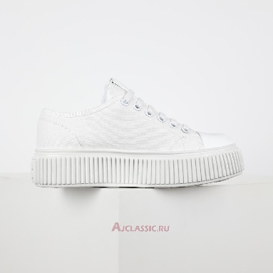 Buy Miu Miu Platform Canvas Sneaker White Fashion White 5E187D_3AQN_F0009_F_005-2 Quality Reps Replicas Shoes