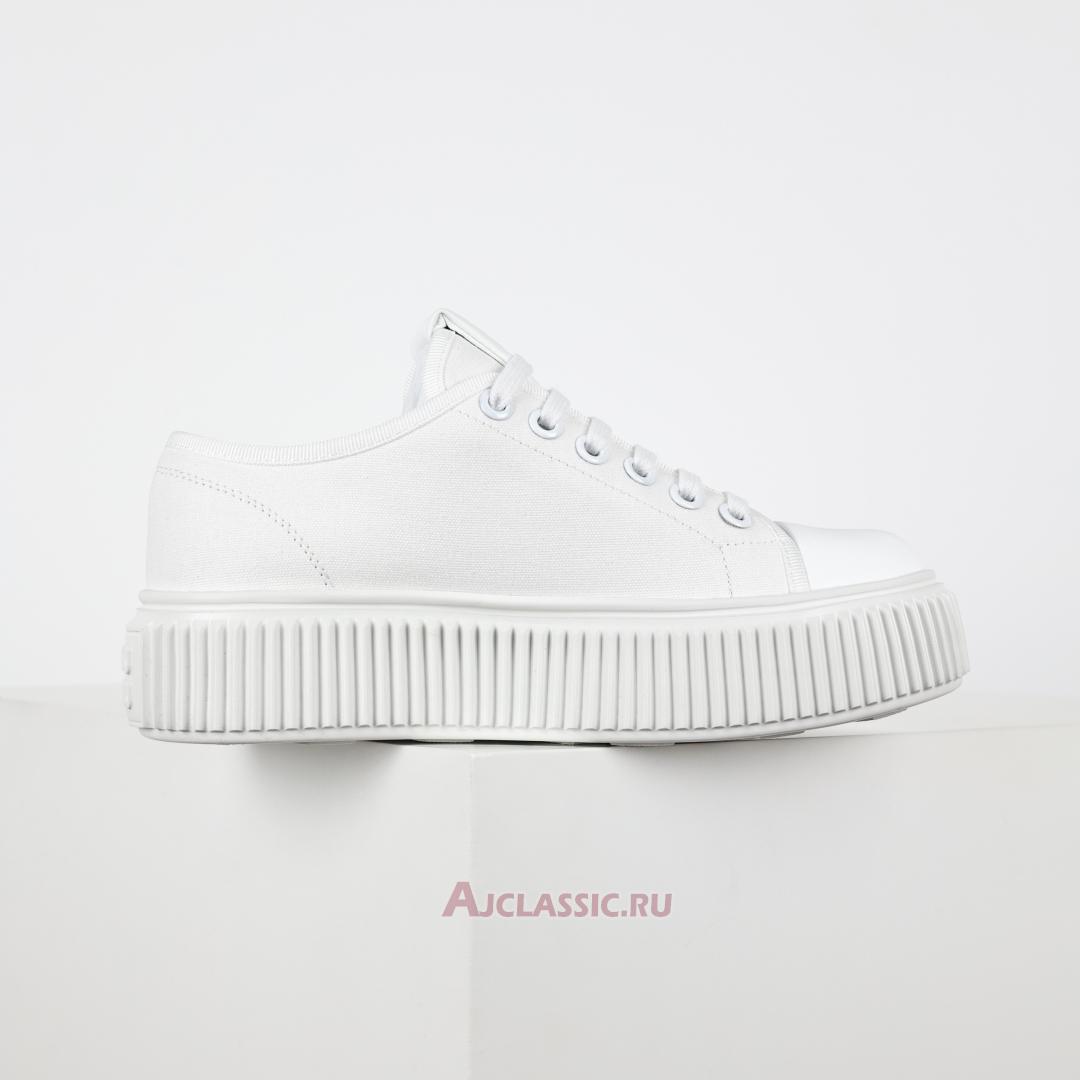 New Miu Miu Platform Canvas Sneaker "White Fashion" 5E187D_3AQN_F0009_F_005-2 Shoes