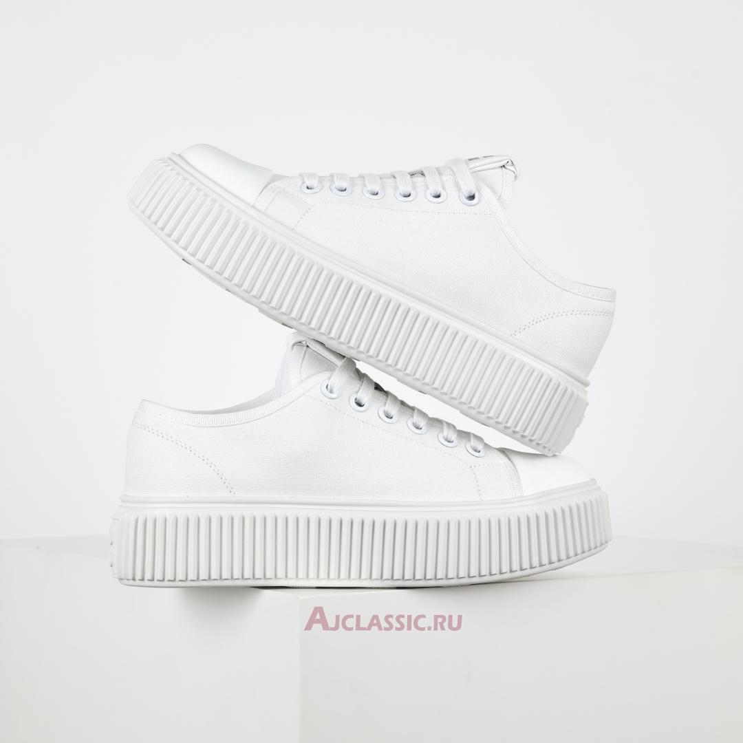 New Miu Miu Platform Canvas Sneaker "White Fashion" 5E187D_3AQN_F0009_F_005-2 Shoes