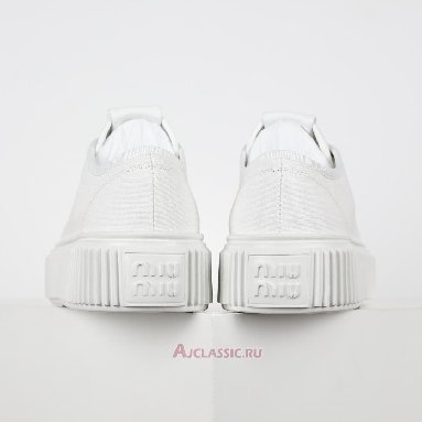 Buy Miu Miu Platform Canvas Sneaker White Fashion White 5E187D_3AQN_F0009_F_005-2 Quality Reps Replicas Shoes
