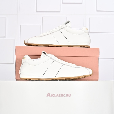 Buy Miu Miu Plume Nappa Leather Sneaker Ivory White 5E114E_038_F0304_F_005 Quality Reps Replicas Shoes