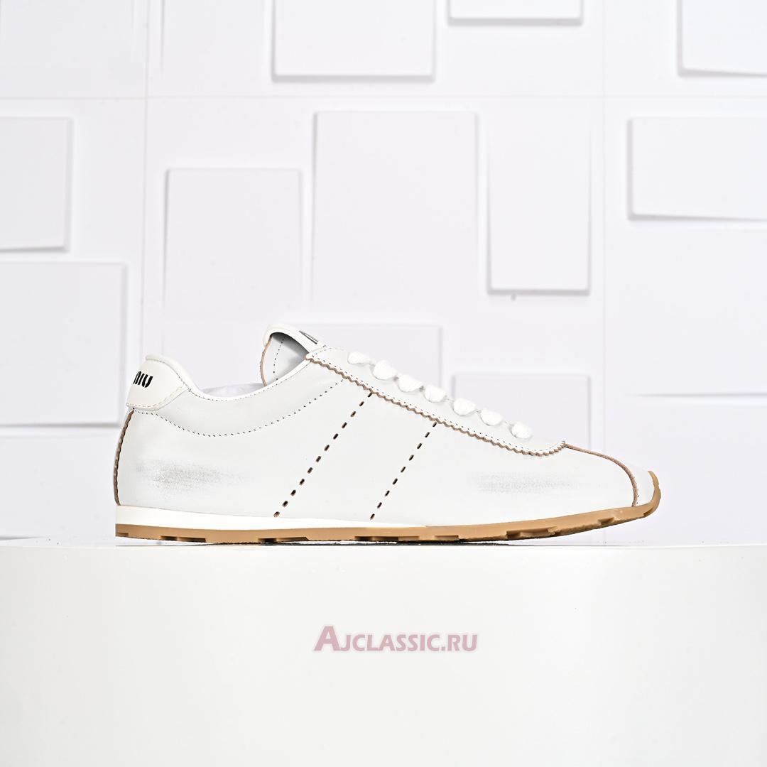 New Miu Miu Plume Nappa Leather Sneaker "White Gum" 5E114E_038_F0304_F_005-2 Shoes