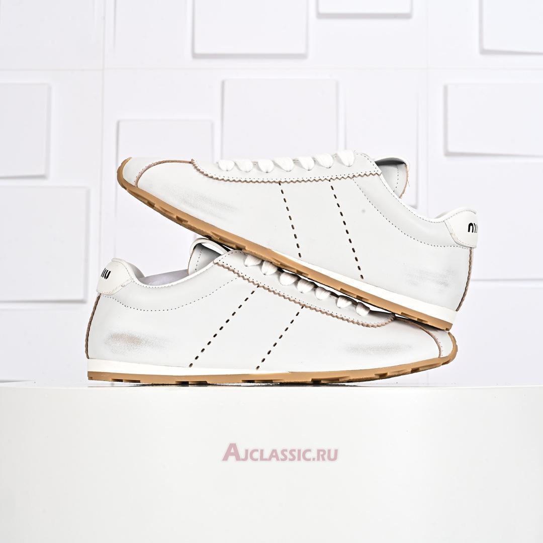 New Miu Miu Plume Nappa Leather Sneaker "White Gum" 5E114E_038_F0304_F_005-2 Shoes