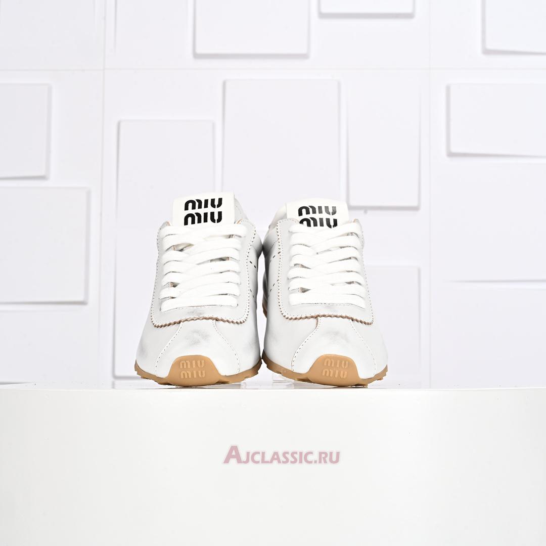 New Miu Miu Plume Nappa Leather Sneaker "White Gum" 5E114E_038_F0304_F_005-2 Shoes