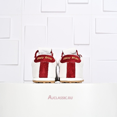 Buy Miu Miu Plume Nappa Sneaker White Red White 5E114E_3LP9_F0YHV_F_005 Quality Reps Replicas Shoes