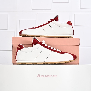 Buy Miu Miu Plume Nappa Sneaker White Red White 5E114E_3LP9_F0YHV_F_005 Quality Reps Replicas Shoes