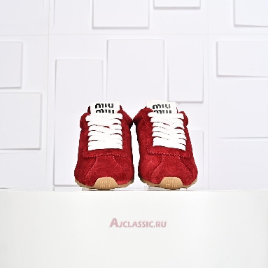 Buy Miu Miu Plume Suede Sneaker Scarlet Red 5E114E_054_F0D56_F_005 Quality Reps Replicas Shoes