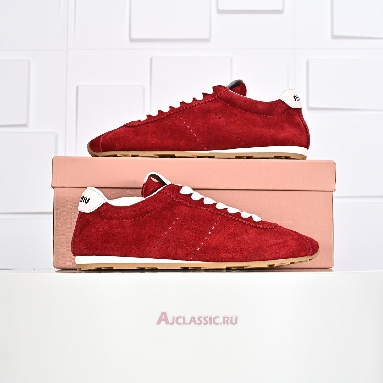 Buy Miu Miu Plume Suede Sneaker Scarlet Red 5E114E_054_F0D56_F_005 Quality Reps Replicas Shoes