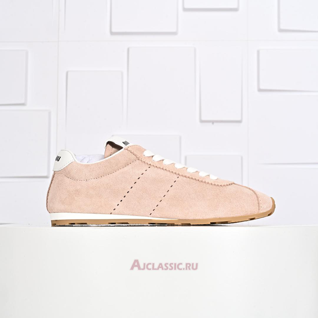 New Miu Miu Plume Suede Sneaker "Orchid Pink" 5E114E_054_F0615_F_005 Shoes