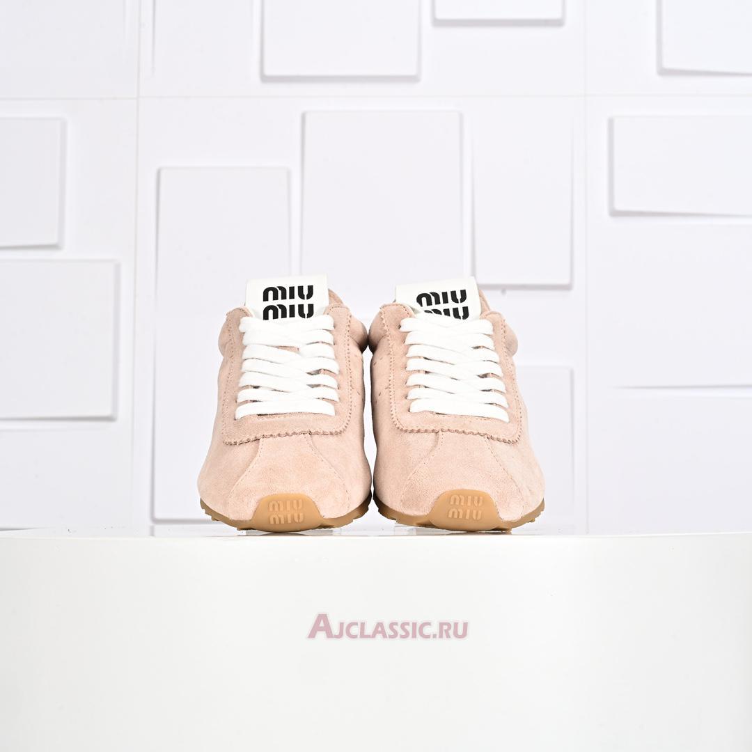 New Miu Miu Plume Suede Sneaker "Orchid Pink" 5E114E_054_F0615_F_005 Shoes