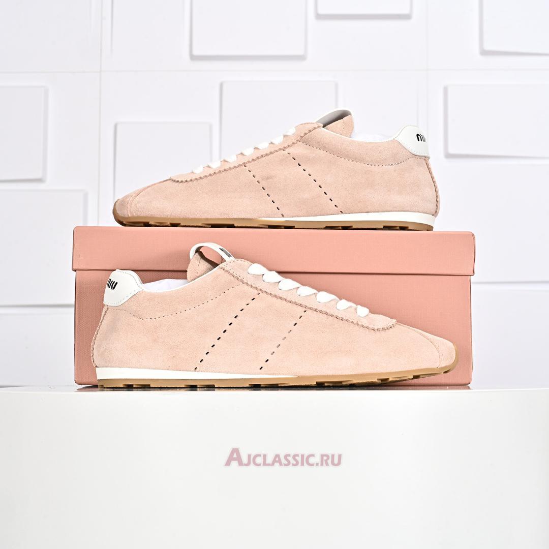 New Miu Miu Plume Suede Sneaker "Orchid Pink" 5E114E_054_F0615_F_005 Shoes