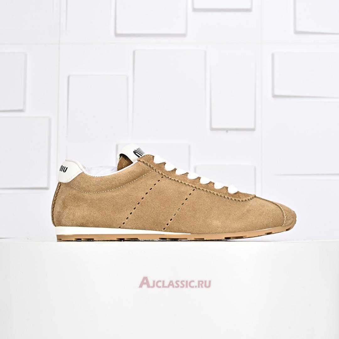 New Miu Miu Plume Suede Sneaker "Desert Brown" 5E114E_054_F0F24_F_005-2 Shoes