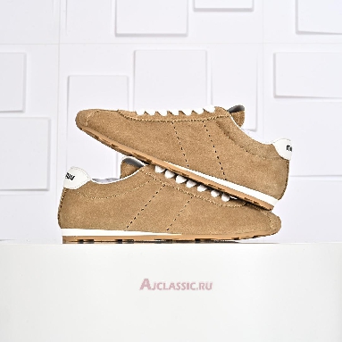 Buy Miu Miu Plume Suede Sneaker Desert Brown Brown 5E114E_054_F0F24_F_005-2 Quality Reps Replicas Shoes