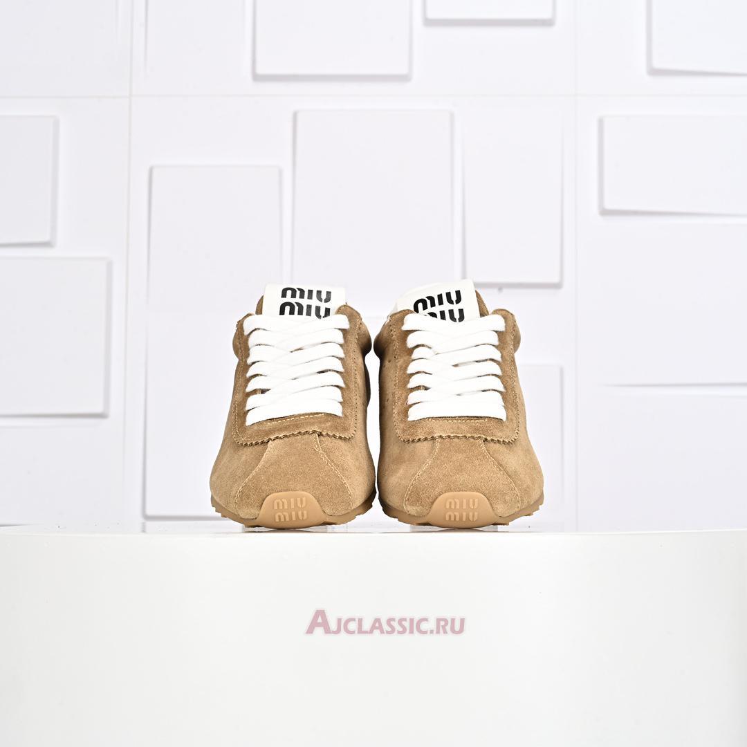 New Miu Miu Plume Suede Sneaker "Desert Brown" 5E114E_054_F0F24_F_005-2 Shoes