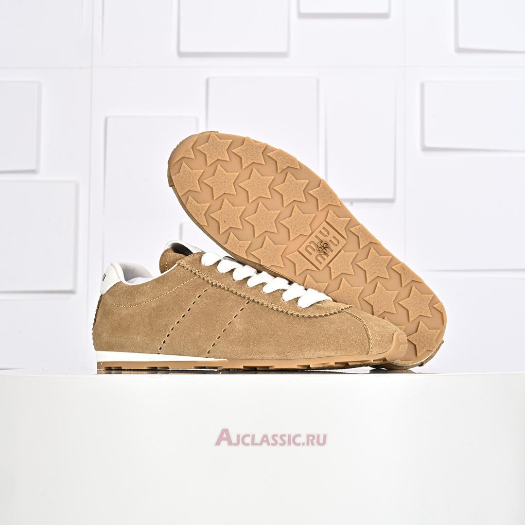 New Miu Miu Plume Suede Sneaker "Desert Brown" 5E114E_054_F0F24_F_005-2 Shoes