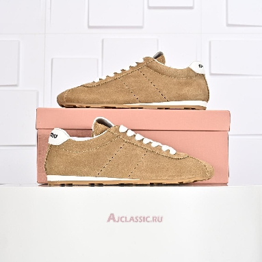 Buy Miu Miu Plume Suede Sneaker Desert Brown Brown 5E114E_054_F0F24_F_005-2 Quality Reps Replicas Shoes