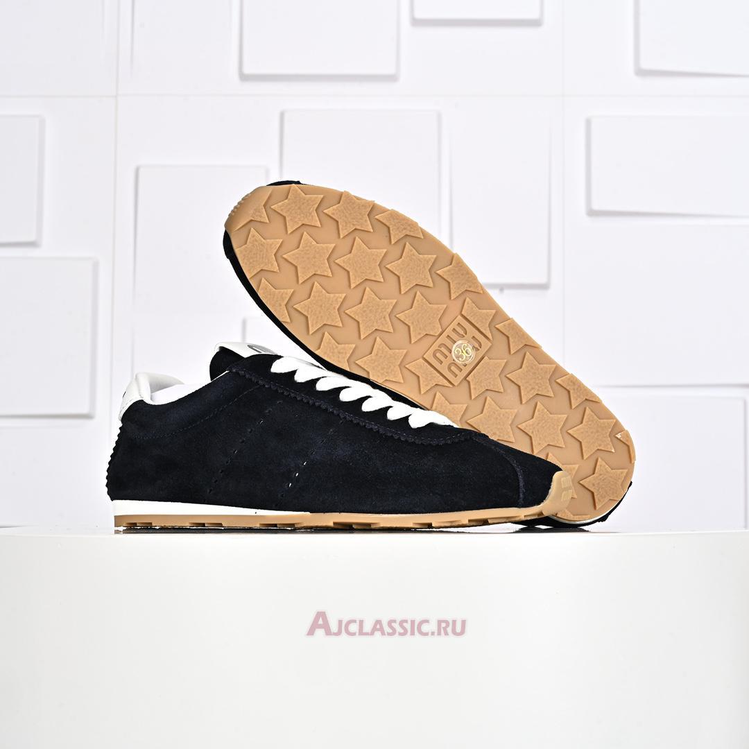 New Miu Miu Plume Suede Sneaker "Black Gum" 5E114E_054_F0008_F_005-2 Shoes