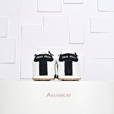 Buy Miu Miu Plume Nappa Leather and Suede Sneaker White Blue White 5E114E_3LP9_F0UB0_F_005 Quality Reps Replicas Shoes