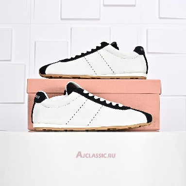 Buy Miu Miu Plume Nappa Leather and Suede Sneaker White Blue White 5E114E_3LP9_F0UB0_F_005 Quality Reps Replicas Shoes