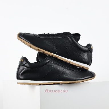 Buy Miu Miu Plume Nappa Leather Sneaker Black Black 5E114E_038_F0002_F_005-2 Quality Reps Replicas Shoes