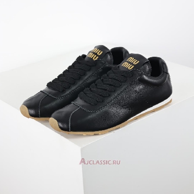 Buy Miu Miu Plume Nappa Leather Sneaker Black Black 5E114E_038_F0002_F_005-2 Quality Reps Replicas Shoes