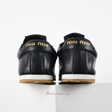 Buy Miu Miu Plume Nappa Leather Sneaker Black Black 5E114E_038_F0002_F_005-2 Quality Reps Replicas Shoes