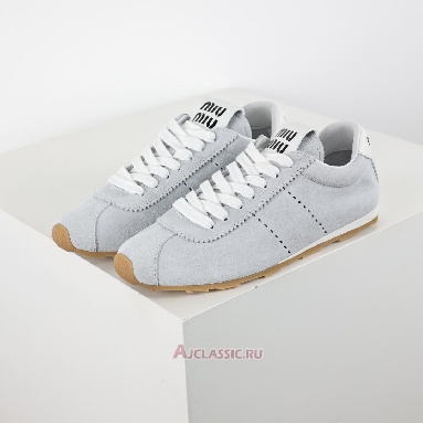 Buy Miu Miu Plume Suede Sneaker Light Blue Blue 5E114E_054_F0012_F_005 Quality Reps Replicas Shoes