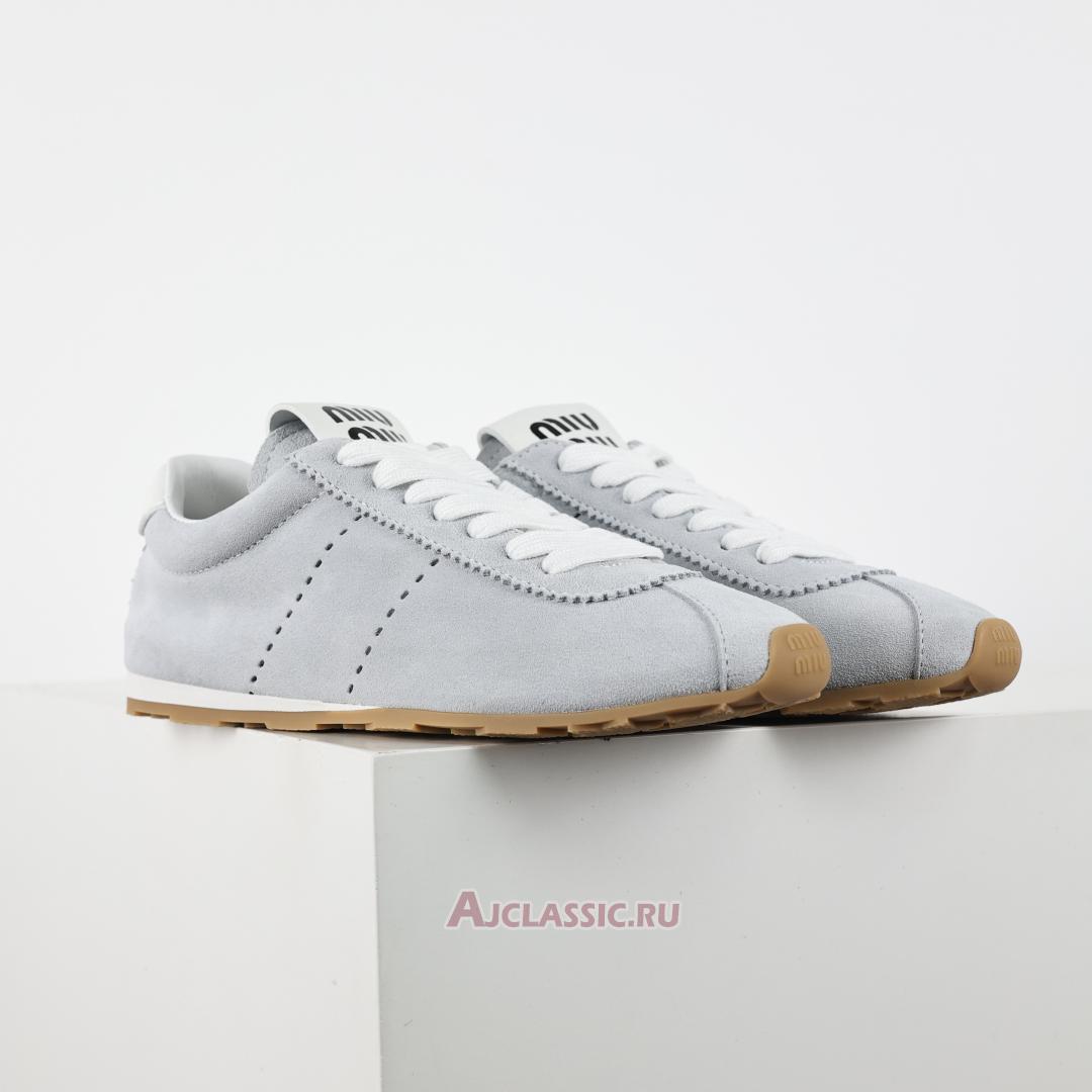 New Miu Miu Plume Suede Sneaker "Light Blue" 5E114E_054_F0012_F_005 Shoes