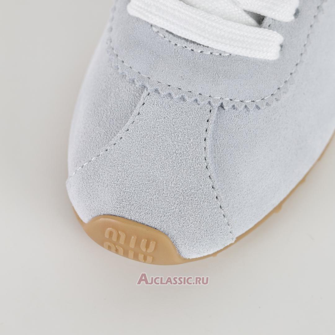 New Miu Miu Plume Suede Sneaker "Light Blue" 5E114E_054_F0012_F_005 Shoes