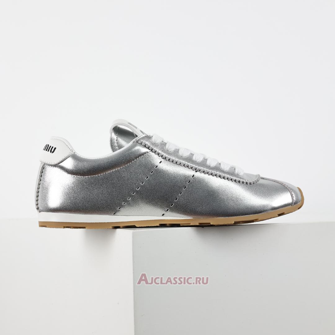 New Miu Miu Plume Mordore Sneaker "Silver" 5E114E_XQL_F0118_F_005 Shoes