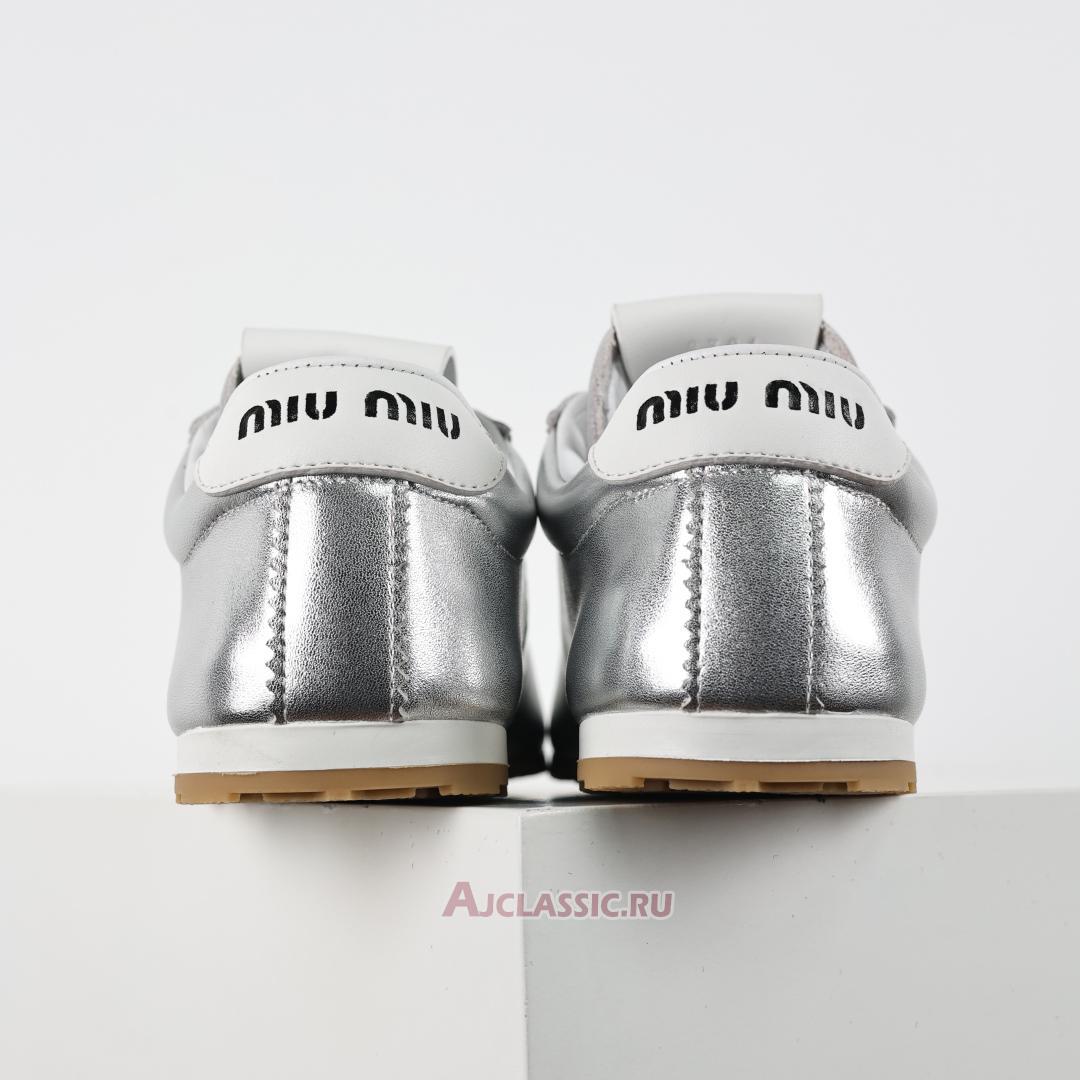 New Miu Miu Plume Mordore Sneaker "Silver" 5E114E_XQL_F0118_F_005 Shoes