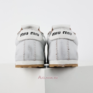 Buy Miu Miu Plume Bleached Nappa Leather Sneaker White Black White 5E114E_3H02_F0009_F_005 Quality Reps Replicas Shoes