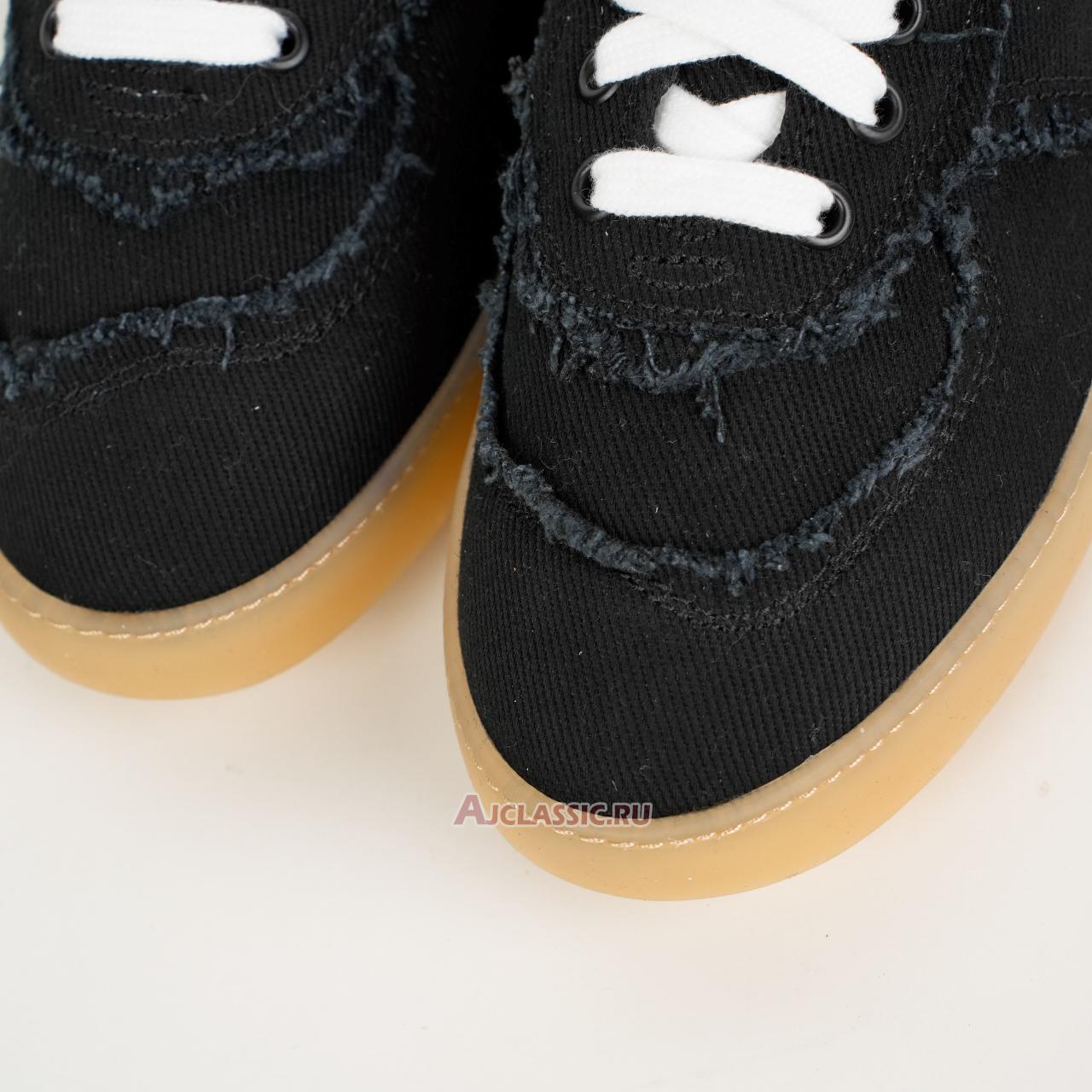 New Miu Miu Frayed Denim Sneaker "Black" 5E325E_CSL_F0V41_F_005-2 Shoes