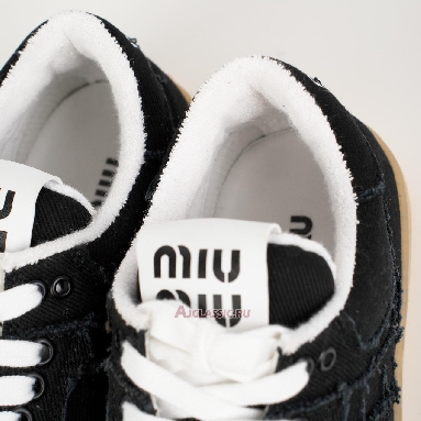 Buy Miu Miu Frayed Denim Sneaker Black Black 5E325E_CSL_F0V41_F_005-2 Quality Reps Replicas Shoes