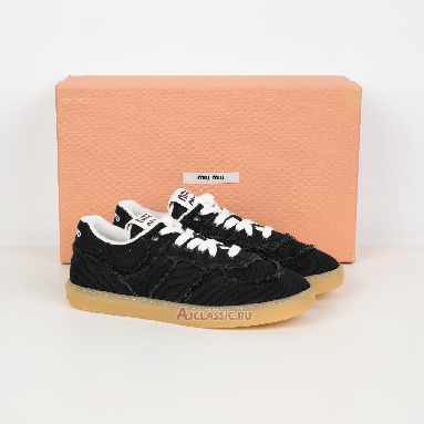 Buy Miu Miu Frayed Denim Sneaker Black Black 5E325E_CSL_F0V41_F_005-2 Quality Reps Replicas Shoes